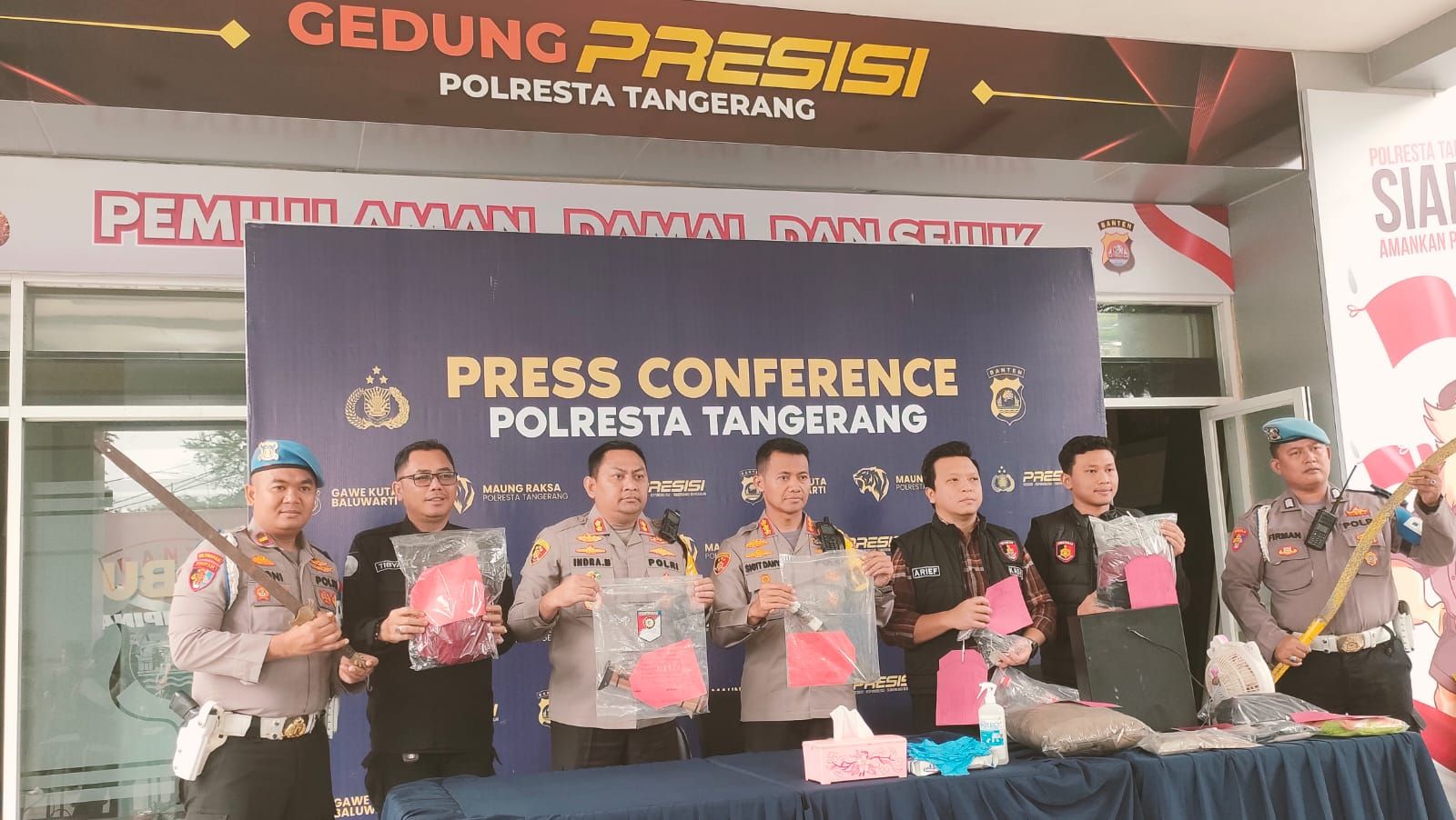 Ratusan Tindak Pidana Berhasil Diungkap Polresta Tangerang di Tahun 2023